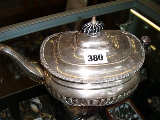 Late Victorian silver teapot